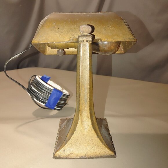 Bankers Piano Lamp 1920 Cast Metal Pat Pend Cast Iron Art Deco Design USA - Picture 6 of 13